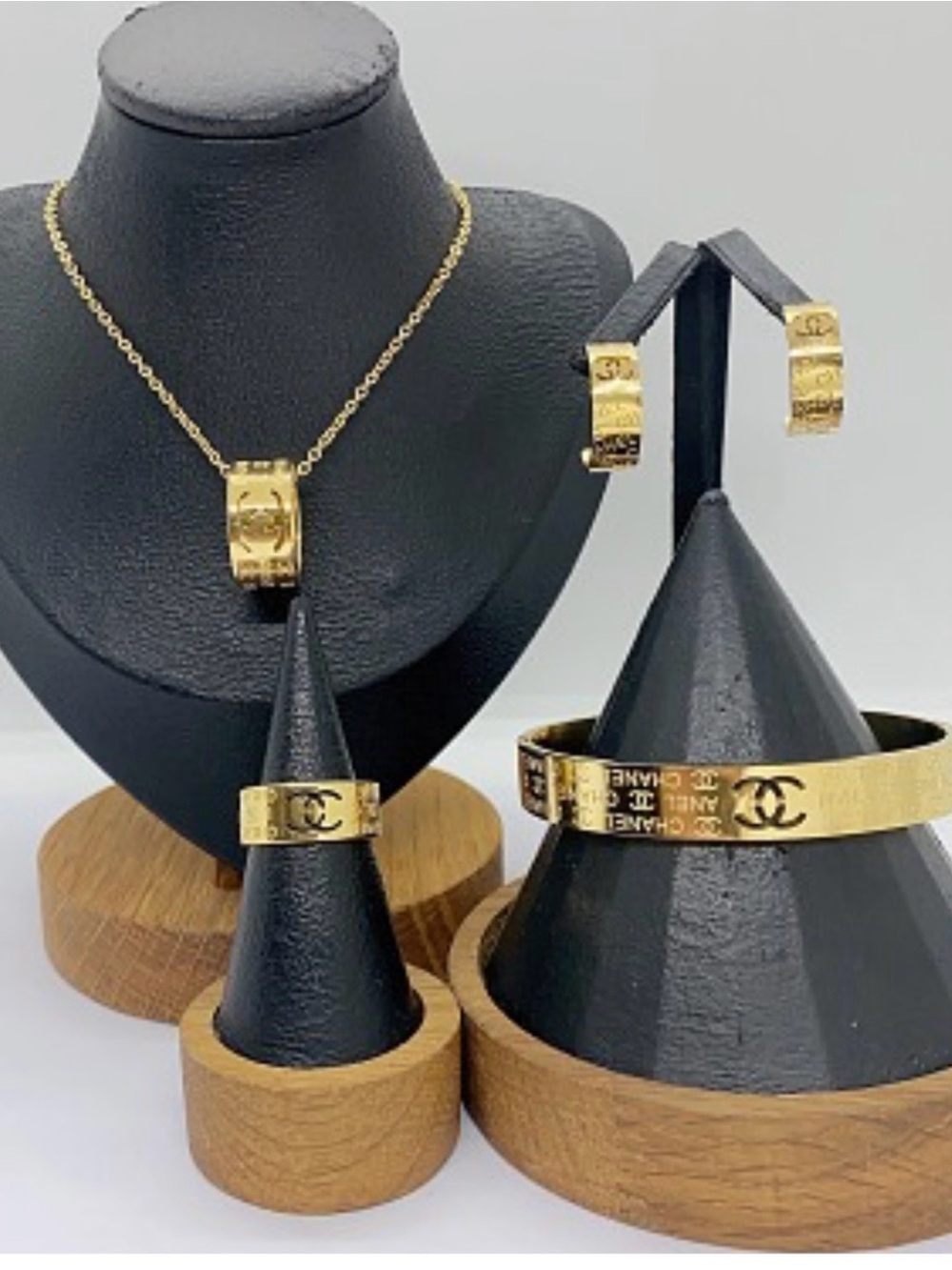 Gold-Tone Logo Cuff Bracelet & Jewelry Set